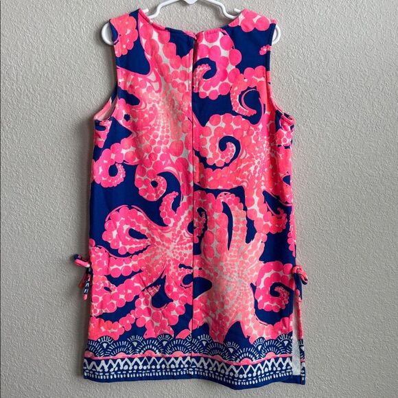 LILLY PULITZER Mini Donna Dress Ikat Blue M’ocean sz Large 8/10 - Picture 7 of 7